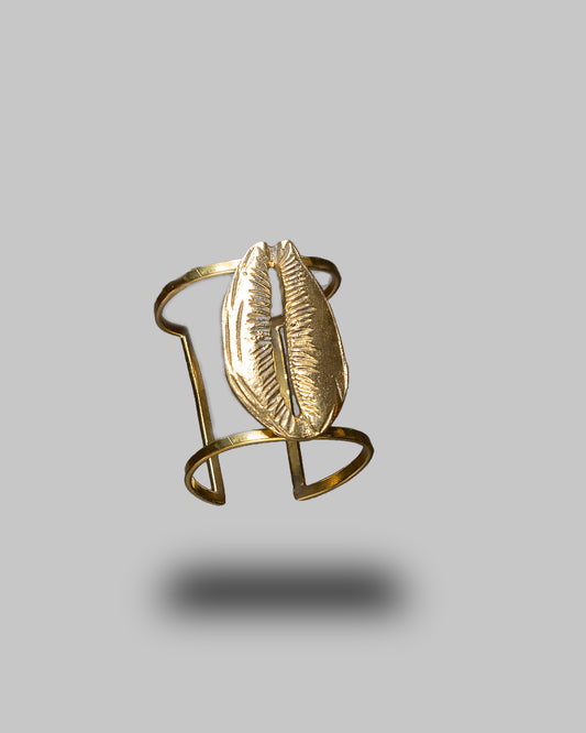 Supersized Brass Cowry Bracelet