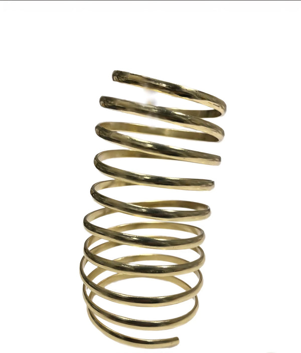 Coiled Spring Arm Cuff or Bracelet Bangle